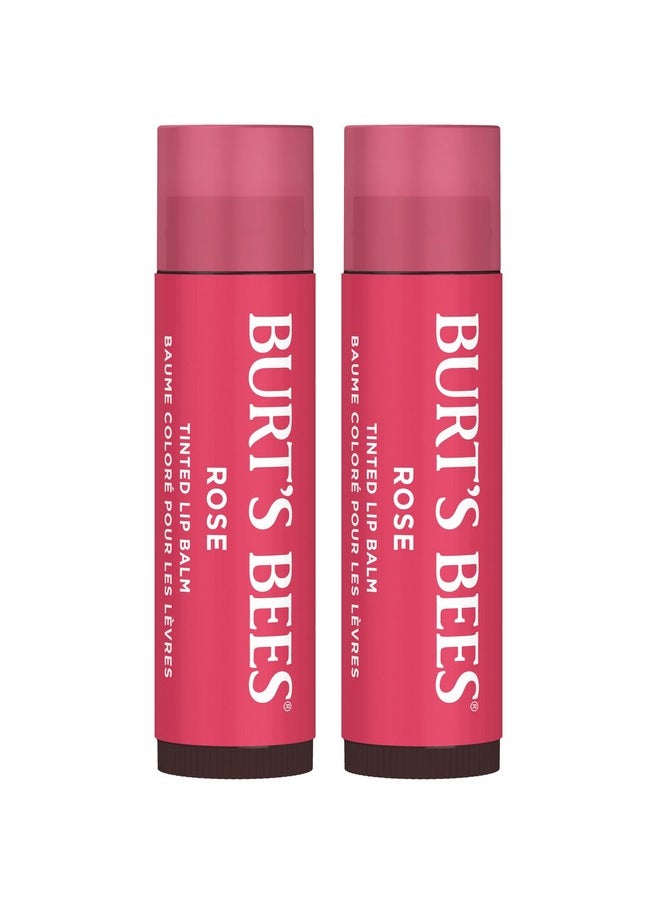 Burt's Bees Tinted Lip Balm - Rose 0.15 Ounce 2 Pcs