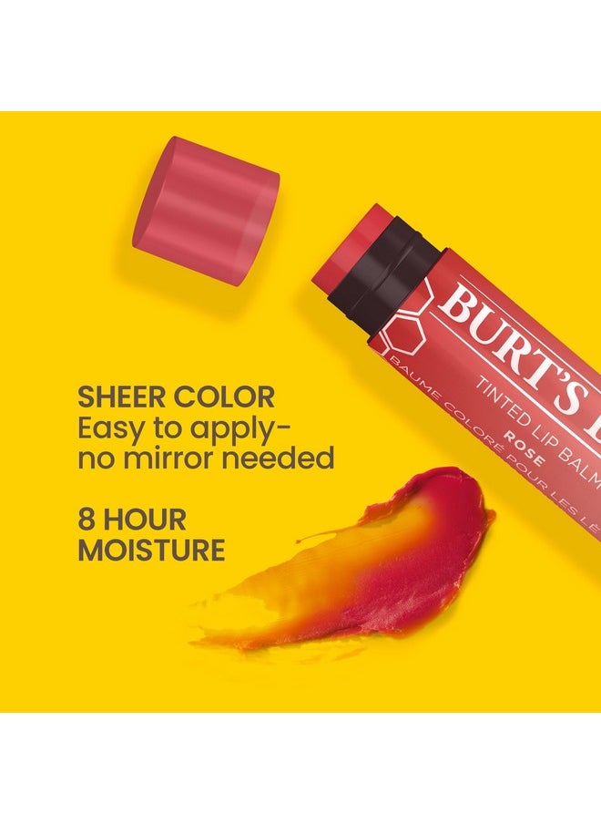 Burt's Bees Tinted Lip Balm - Rose 0.15 Ounce 2 Pcs