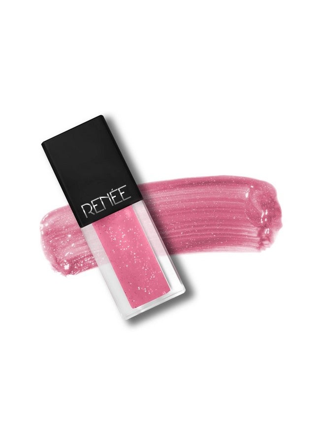 Renee See Me Shine Lip Gloss - Pink Pow Wow 2.5ml | Glossy Non Sticky & Non Drying Formula | Long Lasting Moisturizing Effect | Compact and Easy to Carry