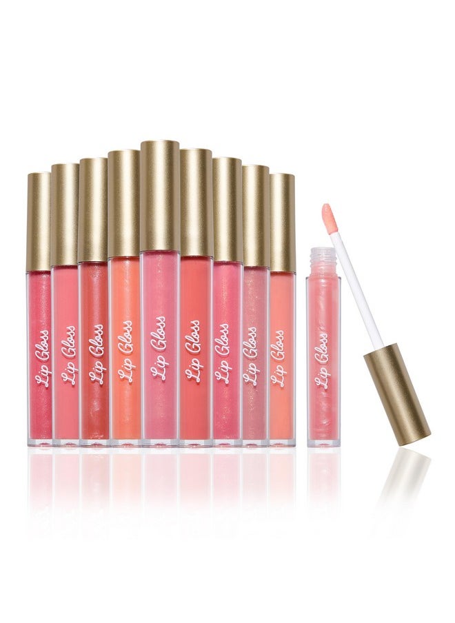Beauty Concepts Lip Gloss Collection - Shimmering, Glossy Lip Makeup Set for a Radiant Finish, Pink and Neutral