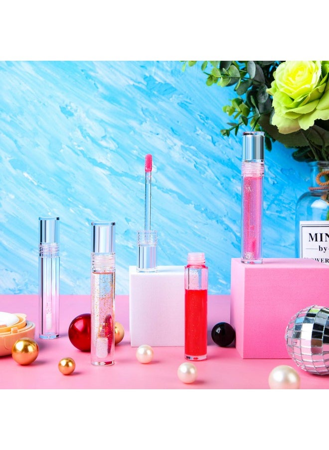 Patelai 30 Pieces Empty Lip Gloss Tubes 5 ml Transparent Lip Gloss Containers Clear Refillable Lipstick Container Lip Balm Bottles Eyelash Growth Liquid Tube Cosmetic Container with Rubber Stoppers