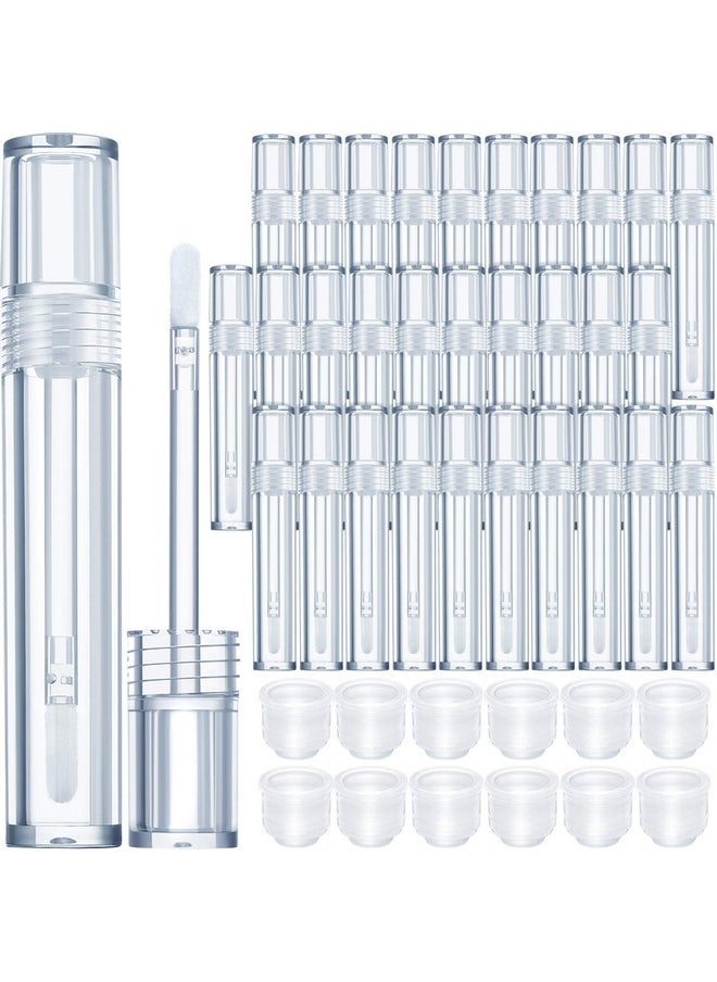 Patelai 30 Pieces Empty Lip Gloss Tubes 5 ml Transparent Lip Gloss Containers Clear Refillable Lipstick Container Lip Balm Bottles Eyelash Growth Liquid Tube Cosmetic Container with Rubber Stoppers