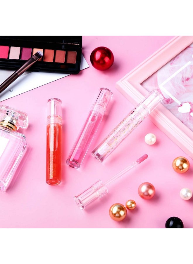 Patelai 30 Pieces Empty Lip Gloss Tubes 5 ml Transparent Lip Gloss Containers Clear Refillable Lipstick Container Lip Balm Bottles Eyelash Growth Liquid Tube Cosmetic Container with Rubber Stoppers
