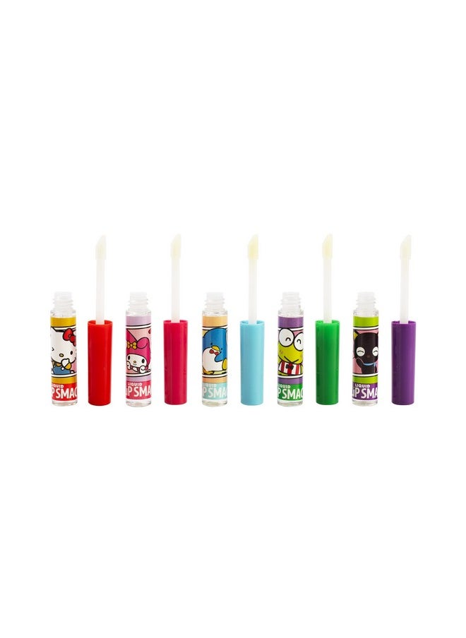 Lip Smacker Sanrio Hello Kitty and Friends Flavored Liquid Lip Gloss | Dry Lips | For Kids, Men, Women | Stocking Stuffer | Christmas Gift | Set of 5