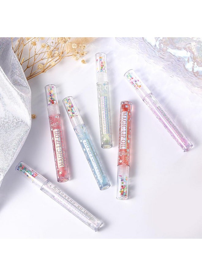 Petansy Shimmery Glitter Lip Gloss 6 Colors Liquid Lipstick Set Plumping Lip Oil | Syrupy gloss | Long Lasting | Moisturizing| High Shine | Lip Glow Set (6 Colors/Set)