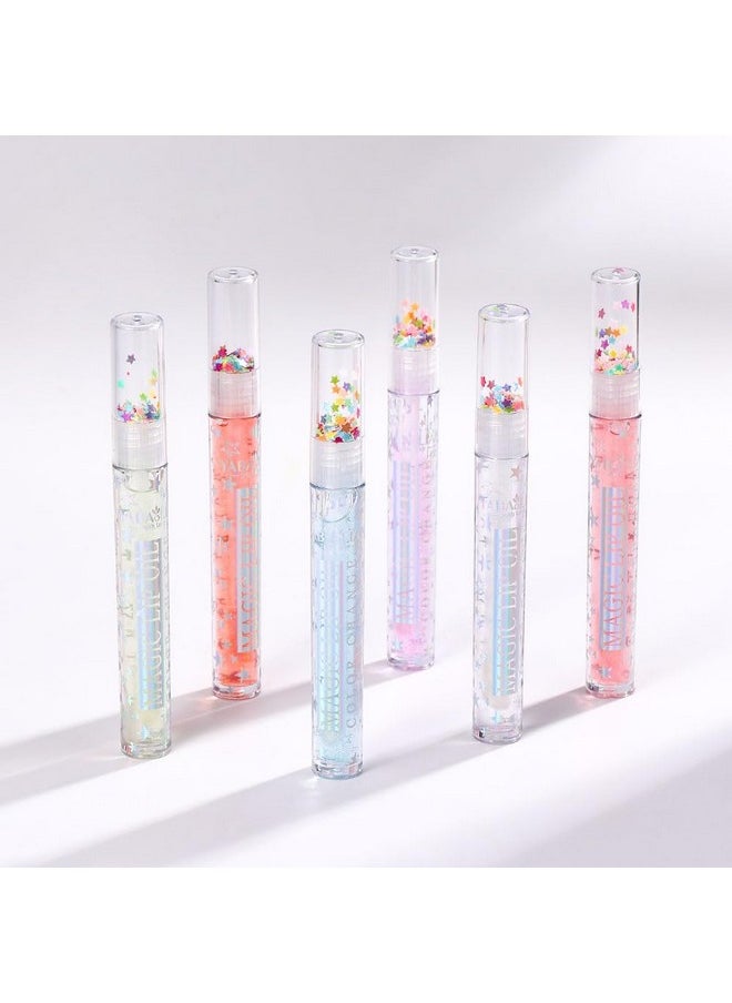 Petansy Shimmery Glitter Lip Gloss 6 Colors Liquid Lipstick Set Plumping Lip Oil | Syrupy gloss | Long Lasting | Moisturizing| High Shine | Lip Glow Set (6 Colors/Set)