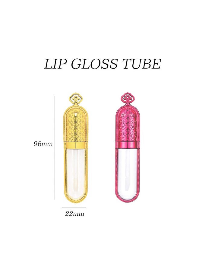 COSIDEA 24 PCS Refillable Empty 5ml GOLD Crown Lip Gloss Tubes with Wand，Cute Lipgloss Containers， DIY Lip Gloss Making Kit Container Bulk Wholesale