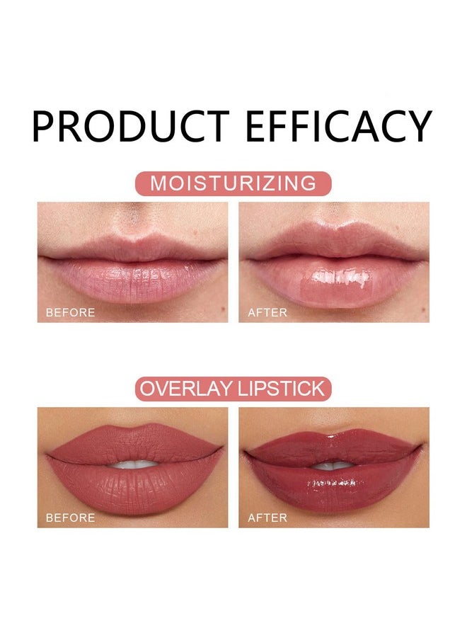 Gireatick 6PCS Fruity Flavors Rolling Ball Lip Oil Set, Long Lasting Moisturizing Lip Balm, Roll-On Lip Gloss Set, Glossy Lip Make-up for All Age, Transparent Lip Gloss for Dry and Chapped Lips