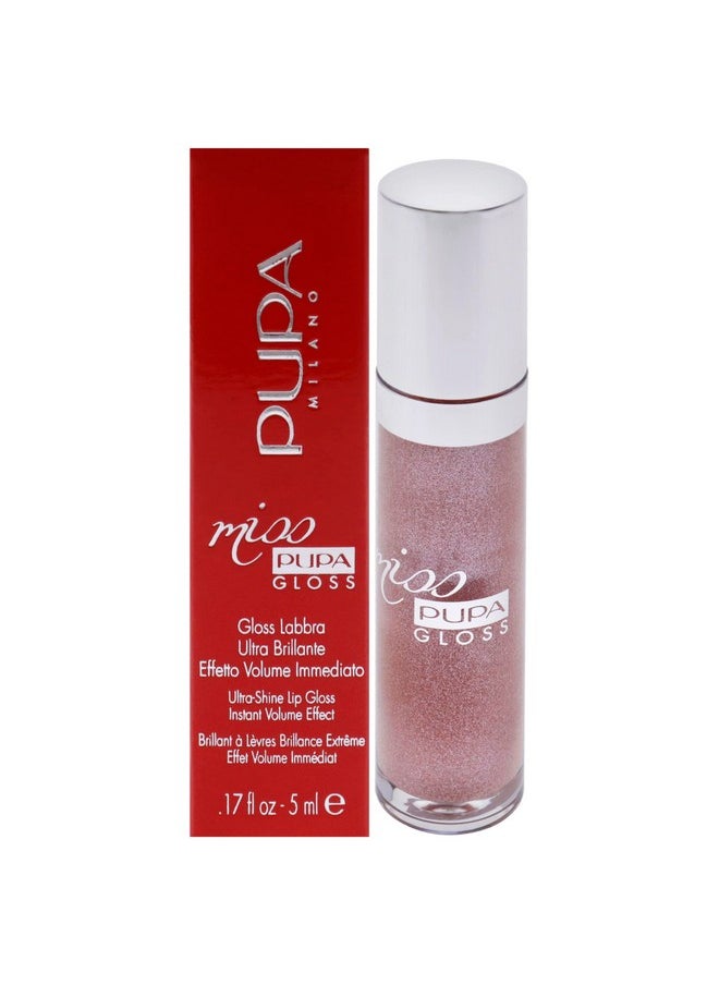 Pupa Milano Lip Gloss, Miss Milano - Extreme Shine, Instant Volume Effect, Moisturizing, Non-Sticky, Creamy Texture, Enchanted Moment - 0.17 Oz