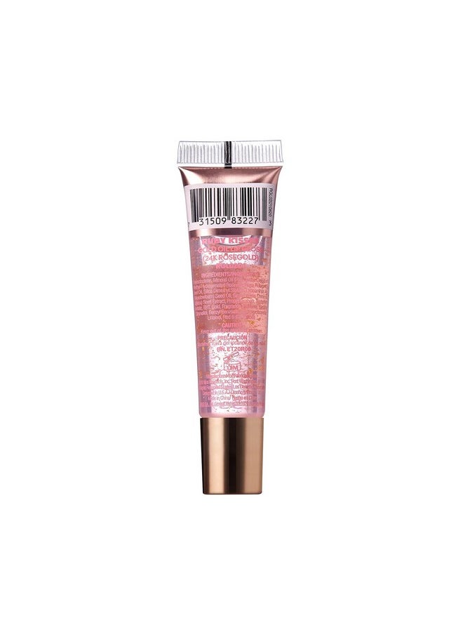Ruby Kisses 24K Gold Oil Lip Gloss (3 Count, Rose Gold)