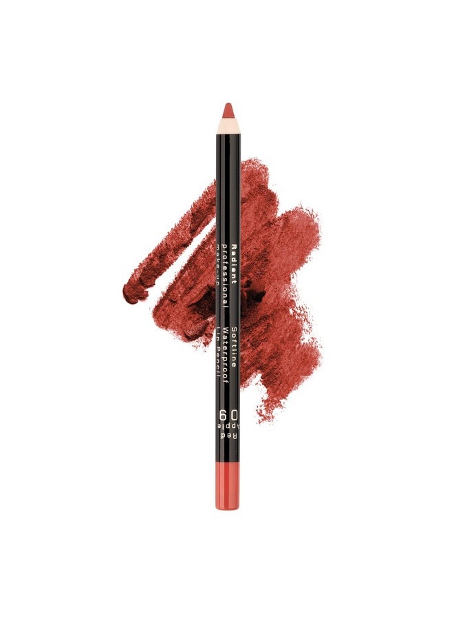 Radiant Professional Waterproof Lip Liner Pencil - Long Lasting Lip Liner Pencil for Defined Lips - Soft & Creamy Lipliner Pencil with Vitamin E - Longwearing Lip liner Pencil 1.20g, (09 RED APPLE)