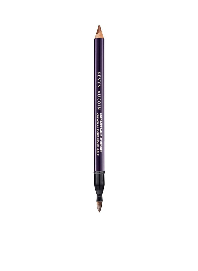 Kevyn Aucoin Unforgettable Lip Definer, Divine: Long-wearing makeup lip definer. Water-resistant, defined tip accentuates lips. Blend-able. Dual-ended pencil and brush. All skin tones and types.