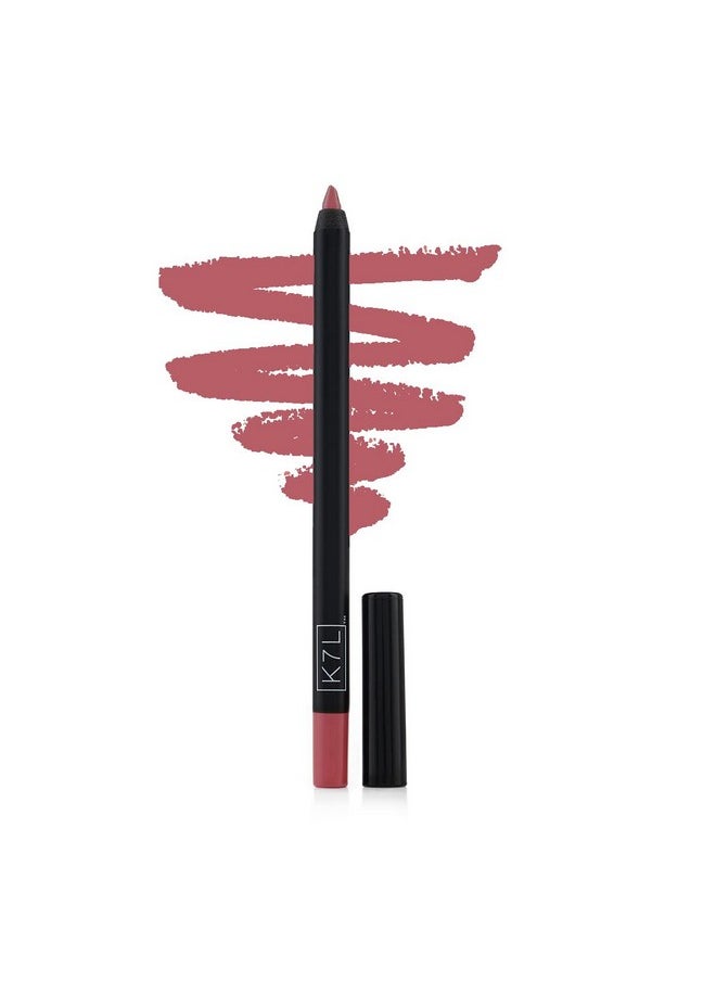 K7L Dark Pink Lip Crayon (Vegan) - Long Lasting and Waterproof - Buff