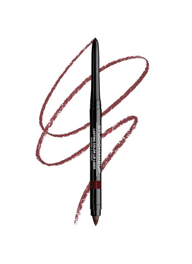 Studiomakeup True Red Lip Liner Set w/Lip Brush & Sharpener - Long-Lasting Natural Lip Liner - Waterproof Lip Pencil w/Tapered Lip Liner Brush - Gliding Lip to Prevent Lipstick Color Bleeding