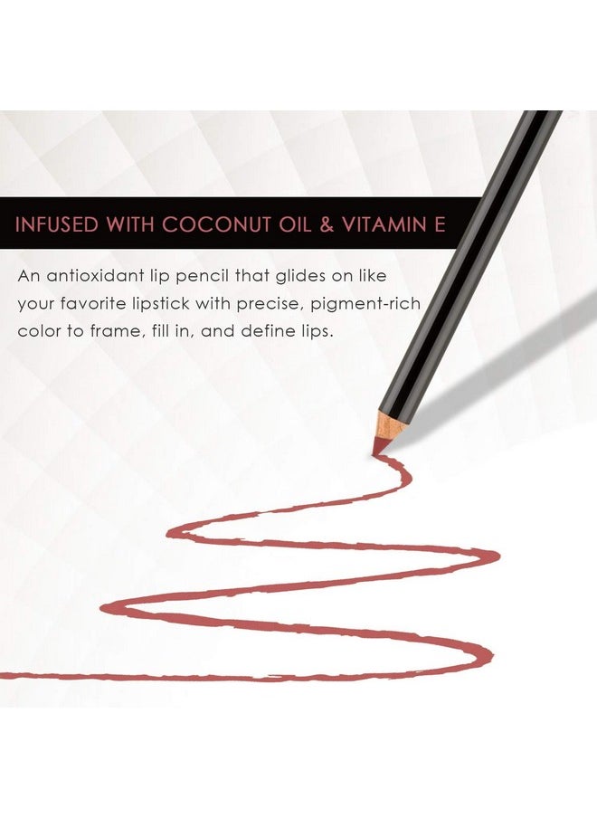 BODYOGRAPHY:Cream Lip Pencil (Heatherberry): Rose Nude Waterproof & Pigment-Rich Salon Makeup w/ Coconut Oil, Vitamin E | Gluten-Free, Cruelty-Free, Paraben-Free