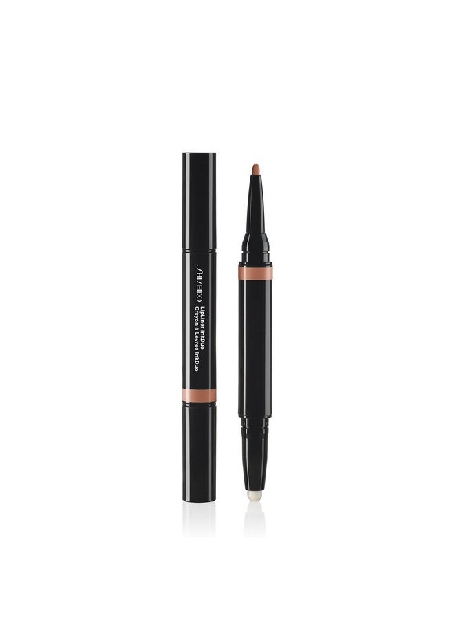 Shiseido LipLiner InkDuo (Prime + Line), Beige 02 - Primes & Shades Lips for Long-Lasting, 8-Hour Wear - Minimizes the Look of Fine Lines & Unevenness - Non-Drying Formula