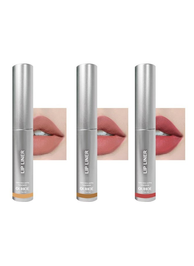 Detachable Lip Liner Set 3 Colors Peel lip liner Longwear and Pigmented Lip Pencil Peel Off Lip Stain