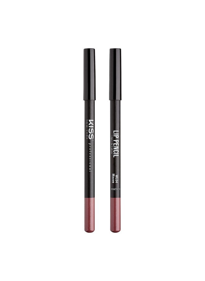 KISS New York Professional Slim Lip Pencil, Creamy Soft Lip Liner, Smooth Long-Lasting Rich Lip Color, Natural Lip Makeup, Water-Resistant Lip Crayon (Mauve)