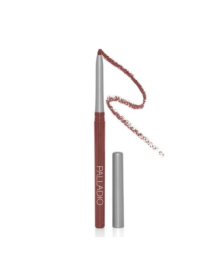 Palladio Retractable Waterproof Lip Liner High Pigmented and Creamy Color Slim Twist Up Smudge Proof Formula with Long Lasting All Day Wear No Sharpener Required, Naked