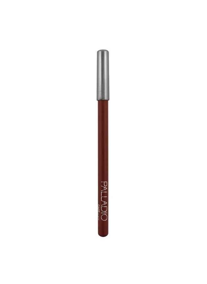 Palladio Lip Liner Pencil, Wooden, Firm yet Smooth, Contour and Line with Ease, Perfectly Outlined Lips, Comfortable, Hydrating, Moisturizing, Rich Pigmented Color, Long Lasting, Café