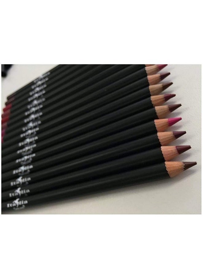 Italia Deluxe Ultra Fine Lip Liner set (Pack Of 12)