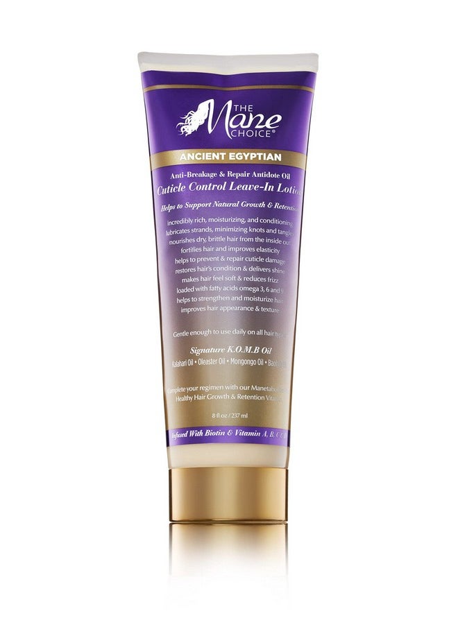The Mane Choice Ancient Egyptian Anti-Breakage and Repair Antidote Leave In Conditioner, Conditioning & Moisturizing Lotion for Hair Shine & Frizz Control, Nourishes Dry, Brittle Hair, 8 Oz