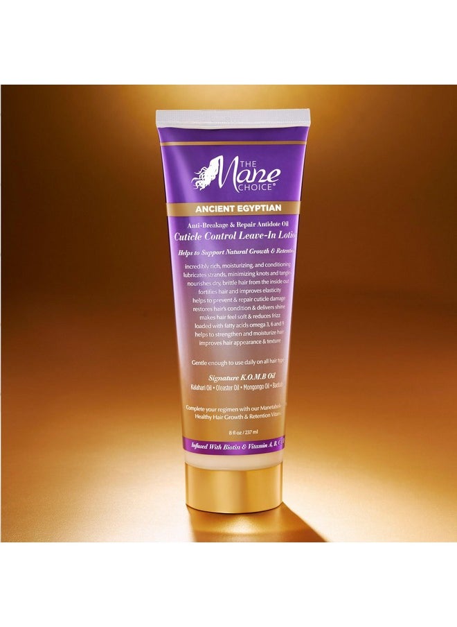 The Mane Choice Ancient Egyptian Anti-Breakage and Repair Antidote Leave In Conditioner, Conditioning & Moisturizing Lotion for Hair Shine & Frizz Control, Nourishes Dry, Brittle Hair, 8 Oz
