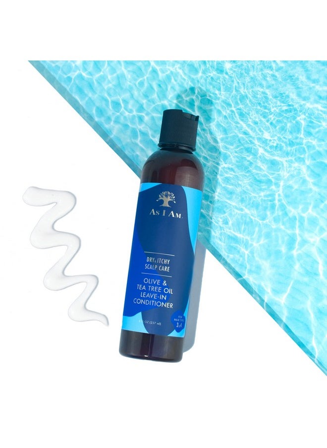 As I Am Dry & Itchy Scalp Care Leave In Conditioner - 8 ounce - Enriched with Piroctone Olamine, Ceramides, Olive Oil, and Tea Tree Oil