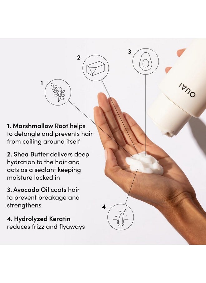 OUAI Thick Hair Conditioner Refill - Moisturizing Conditioner for Dry, Frizzy Hair - Keratin, Marshmallow Root, Shea Butter and Avocado Oil - Paraben, Phthalate and Sulfate Free Hair Care - 32 oz