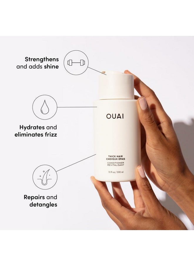 OUAI Thick Hair Conditioner Refill - Moisturizing Conditioner for Dry, Frizzy Hair - Keratin, Marshmallow Root, Shea Butter and Avocado Oil - Paraben, Phthalate and Sulfate Free Hair Care - 32 oz