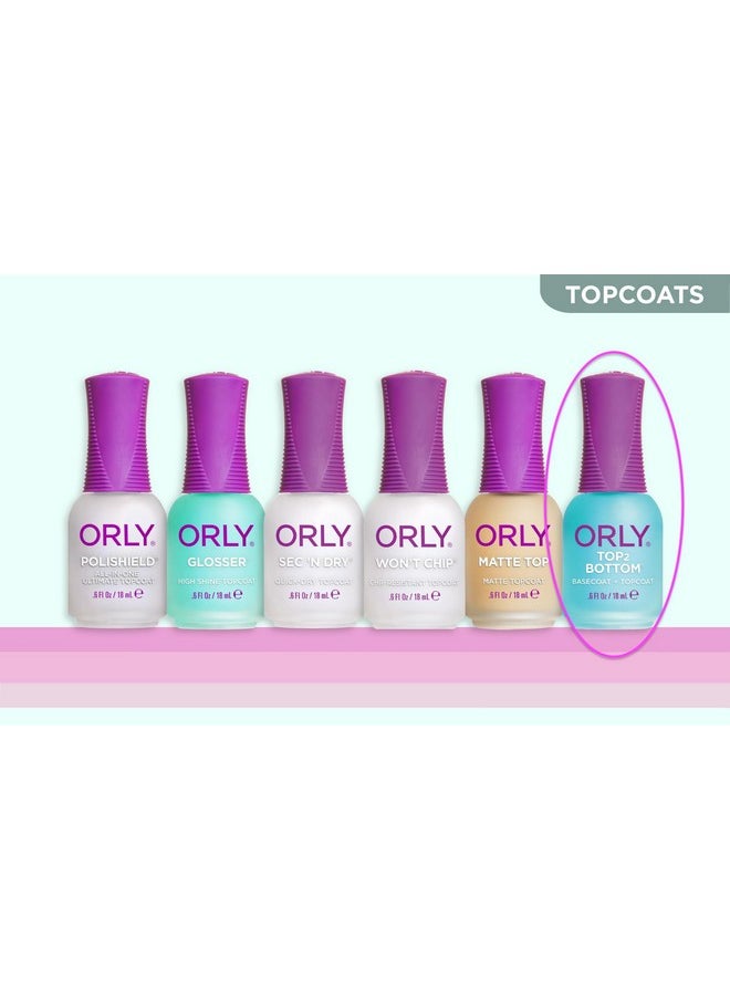 Orly Base Nail Coat, Top 2 Bottom, 0.6 Ounce