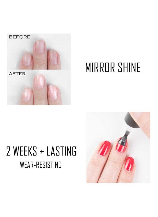 Vishine Base Top Coats Set - Matt Top Coat High Gloss No Wipe Top Coat and Base Coat 3Pcs, Soak Off UV LED Gel Nail Polish Shine Finish Long Lasting DIY Home Manicure Set - 8ml