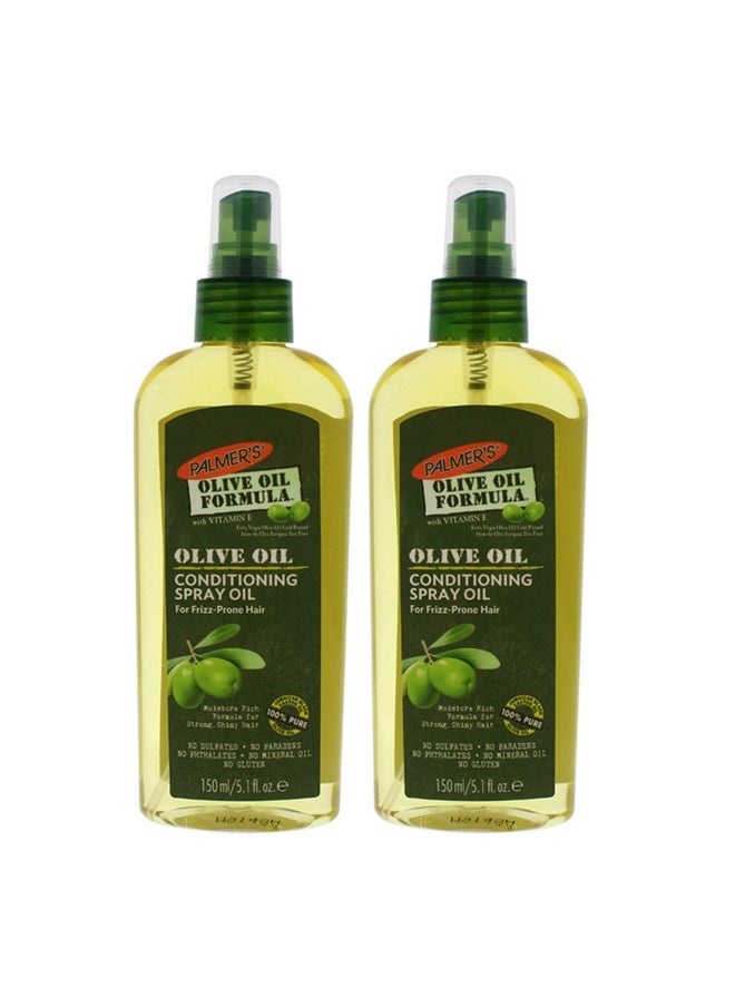 Palmer's Olive Oil Formula Hair Conditioning and Scalp Oil Spray, Hydration and Shine Therapy for Dry or Damaged Hair, Promotes Scalp Health, 5.1 Oz (Pack of 2)