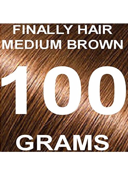 Finally Hair Building Fiber Refill 100 Grams Hair Loss Concealer by Finally Hair (Medium Brown)