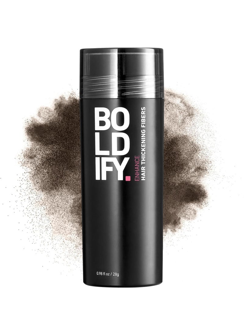 BOLDIFY Hair Fibers (28g) - Fill In Thinning and Fine Hair for an Instantly Fuller, Thicker Look - 14 Shades for Women & Men - Ash Brown