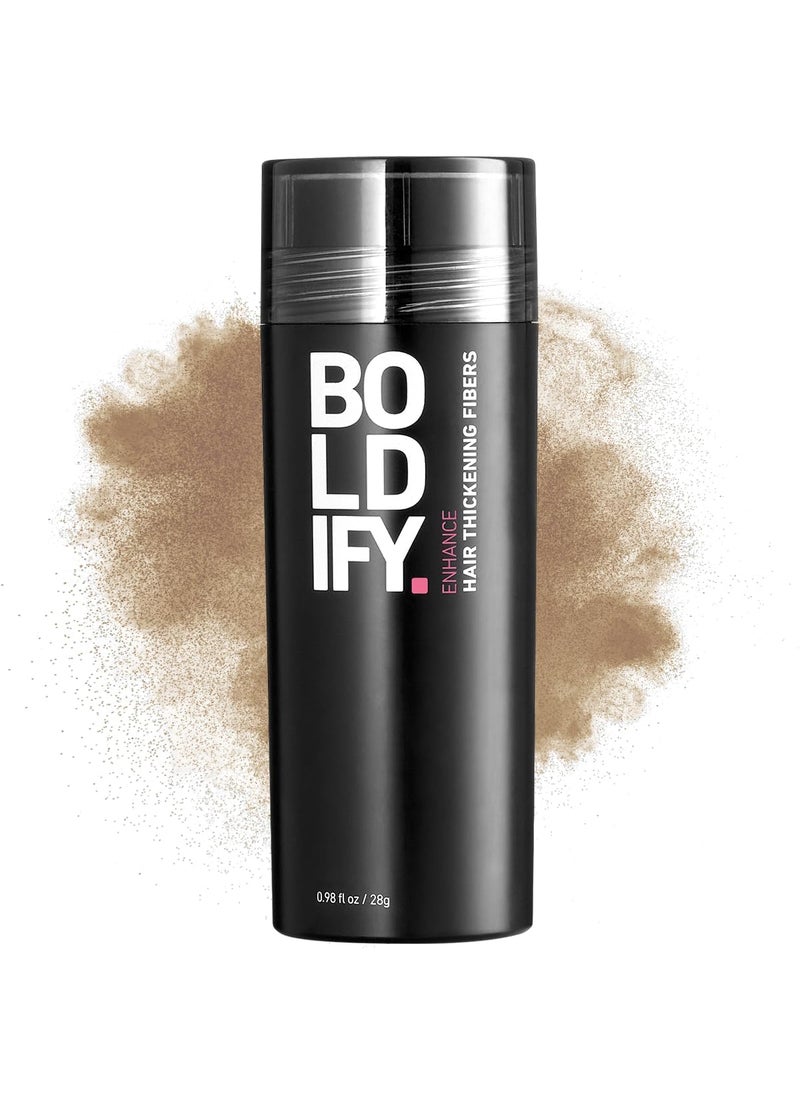BOLDIFY Hair Fibers (28g) - Fill In Thinning and Fine Hair for an Instantly Fuller, Thicker Look - 14 Shades for Women & Men - Dark Blonde