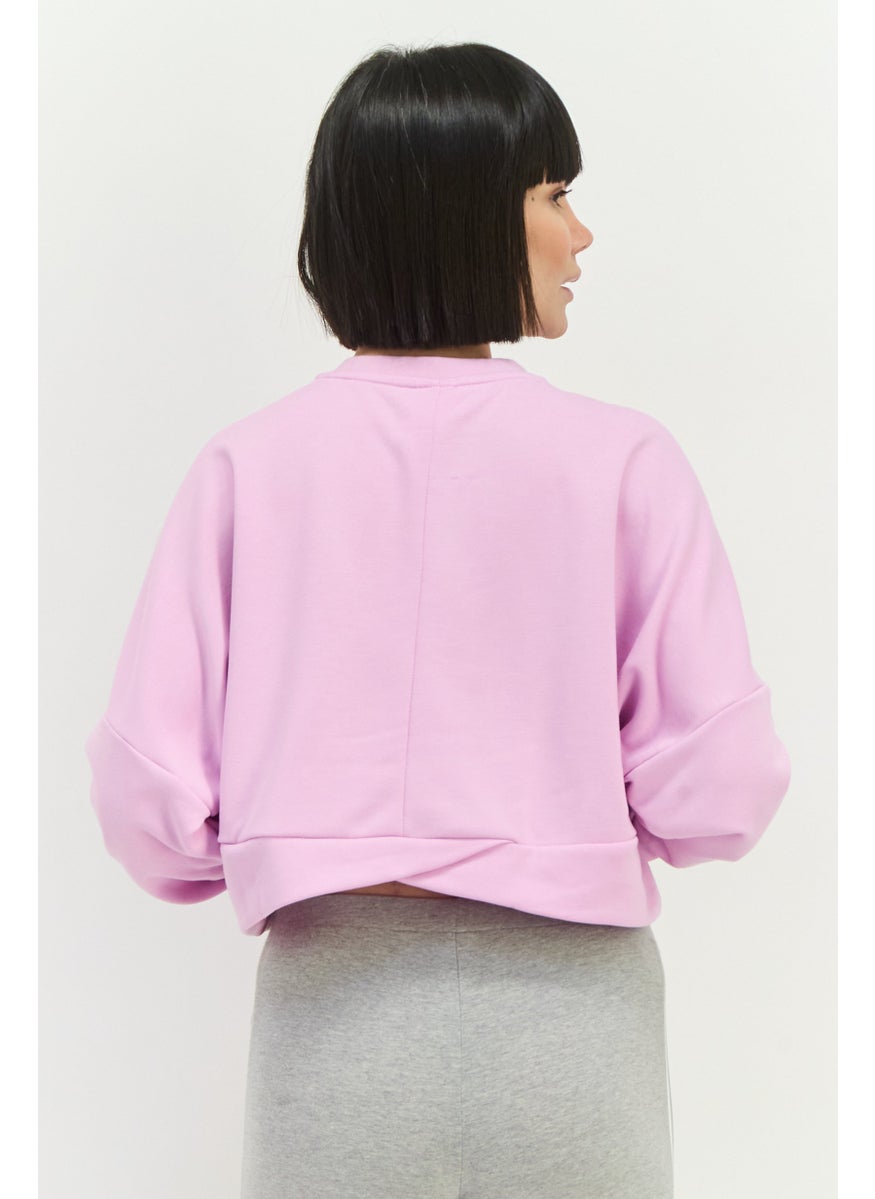 Women Sportswear Fit Long Sleeve Training Sweatshirt, Pink