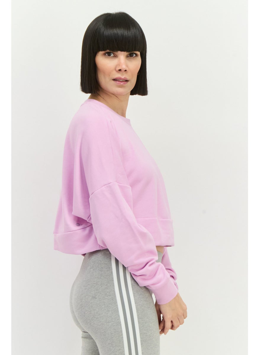 Women Sportswear Fit Long Sleeve Training Sweatshirt, Pink
