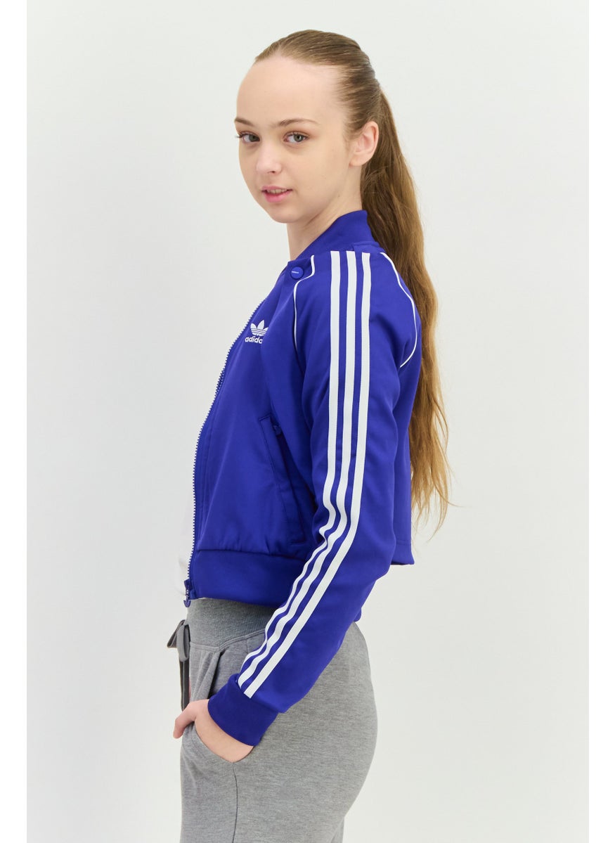 Women Sportswear Fit Long Sleeve Outdoor Sweatshirt, Blue