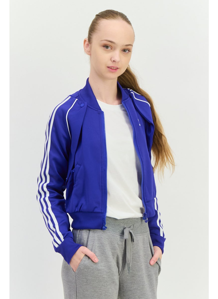Women Sportswear Fit Long Sleeve Outdoor Sweatshirt, Blue