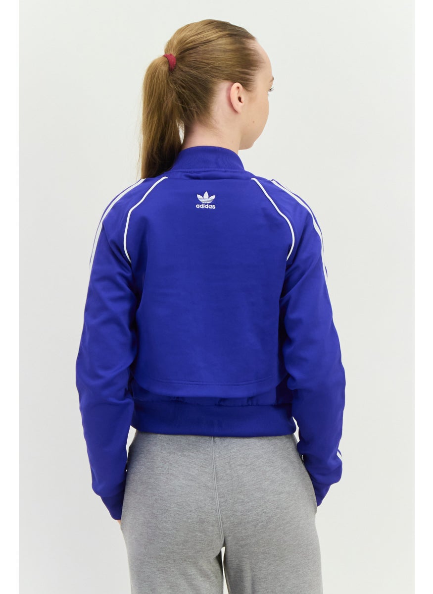 Women Sportswear Fit Long Sleeve Outdoor Sweatshirt, Blue