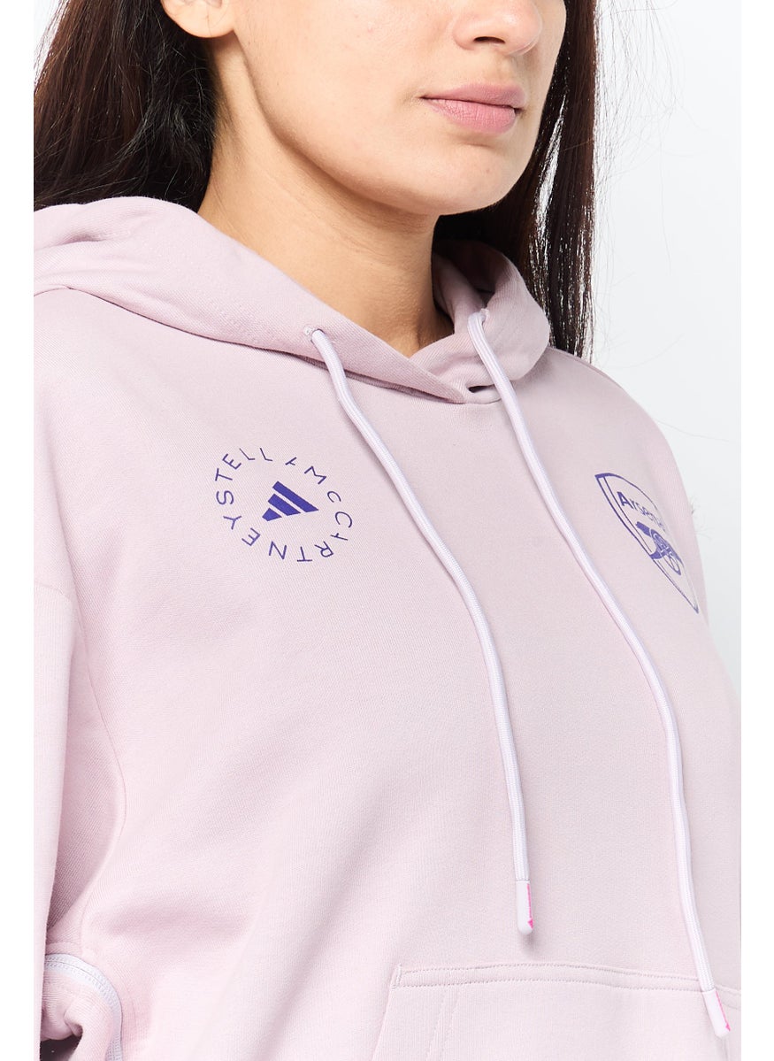 Adidas by Stella McCartney Women Sportswear Fit Long Sleeves Arsenal Outdoor Hoodie, Mauve