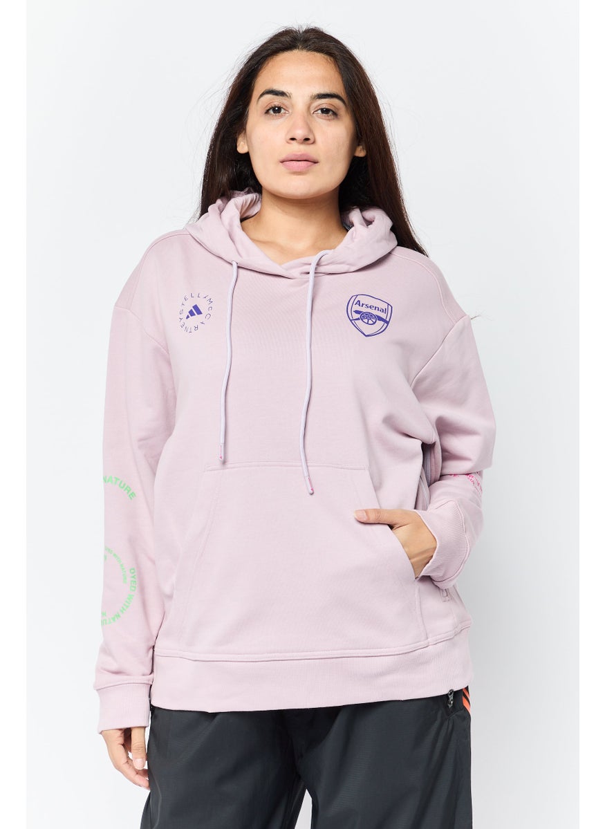 Adidas by Stella McCartney Women Sportswear Fit Long Sleeves Arsenal Outdoor Hoodie, Mauve