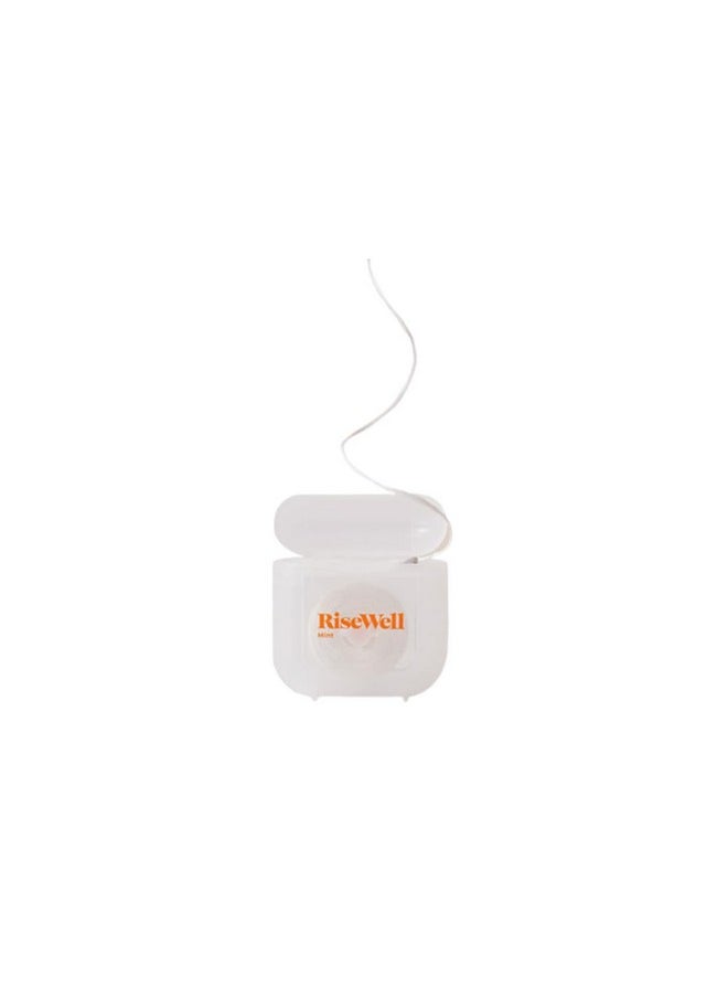 RiseWell Scrubby Floss - Natural PFAS Free Floss - Dentist Designed Xylitol Floss, Hydroxyapatite Floss - Vegan, Gluten, Paraben-Free, Clean Ingredient Floss - Waxed Dental Floss Mint, 30 Yards