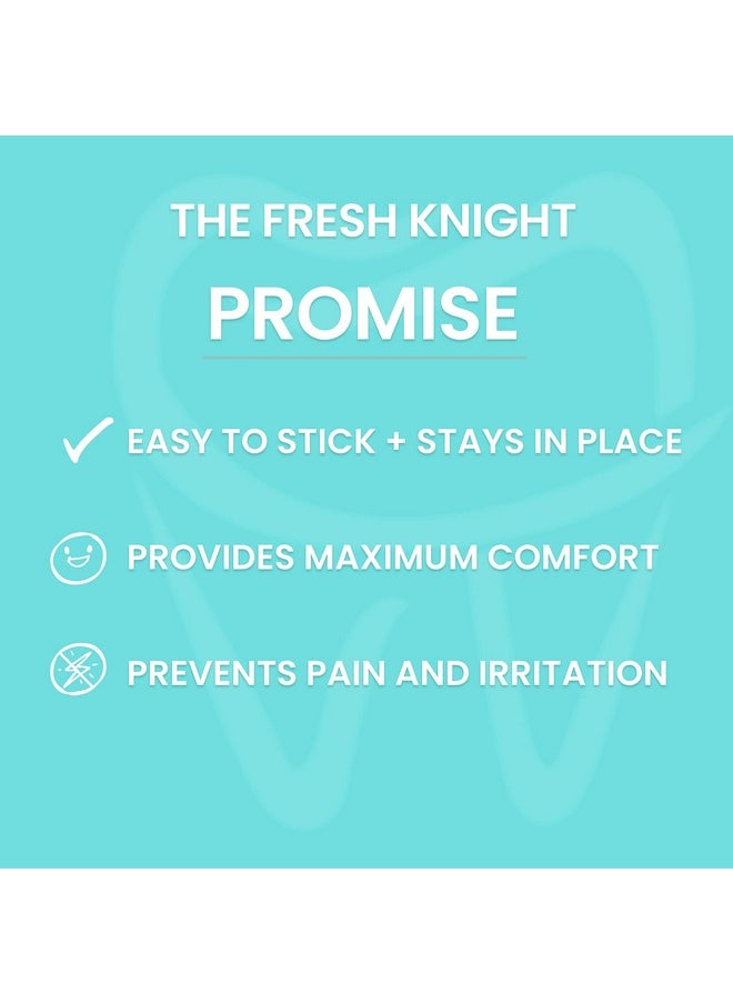 Braces Wax,10 Pack. Dental Wax for Braces & Aligners, Unscented & Flavorless - 50 Premium Orthodontic Strips. White Cases. Includes storage case. Food Grade ortho brace wax. Fresh Knight. (White)