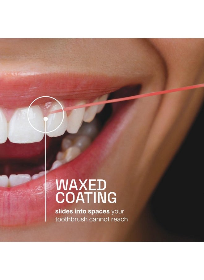 REACH Waxed Dental Floss, Cinnamon, Plaque Remover for Teeth, Shred Resistant, Floss Slides Smoothly, Easy to Use, Waxed, Deep Cleaning Teeth, Oral Care, PFAS Free, for Adults & Kids, 6 Pack, 55 yd