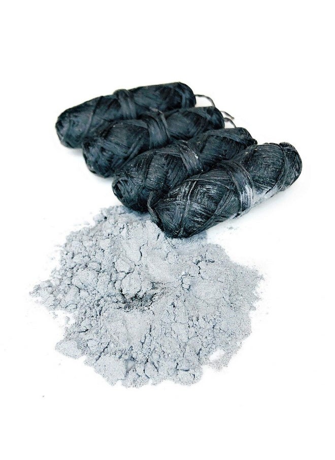 Vegan Biodegradable Bamboo Charcoal Dental Floss Refill Refill | Natural Candelilla Wax | 30M x4 | Peppermint Essential Oil | Eco Friendly Zero Waste Oral Care | 4 Pack