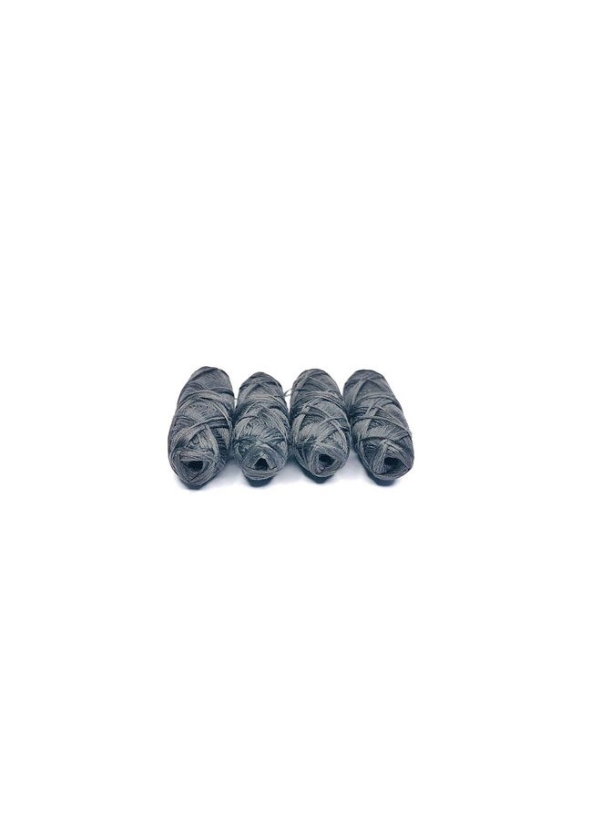 Vegan Biodegradable Bamboo Charcoal Dental Floss Refill Refill | Natural Candelilla Wax | 30M x4 | Peppermint Essential Oil | Eco Friendly Zero Waste Oral Care | 4 Pack