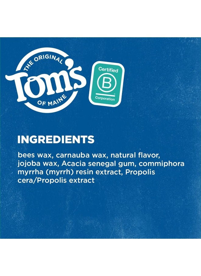 Tom's of Maine Naturally Waxed Antiplaque Flat Dental Floss, Spearmint, 32 Yards 6-Pack (Packaging May Vary)