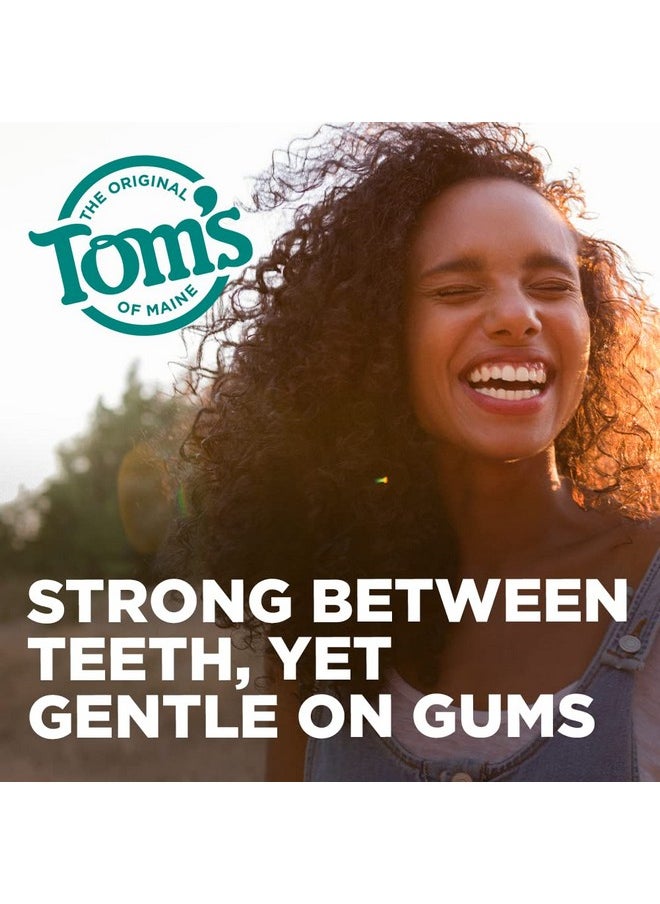 Tom's of Maine Naturally Waxed Antiplaque Flat Dental Floss, Spearmint, 32 Yards 6-Pack (Packaging May Vary)